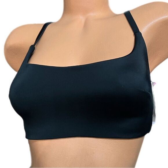 Victorias Secret Swim No-wire lightly Padded Bandeau Bikini top black XL - Picture 1 of 3